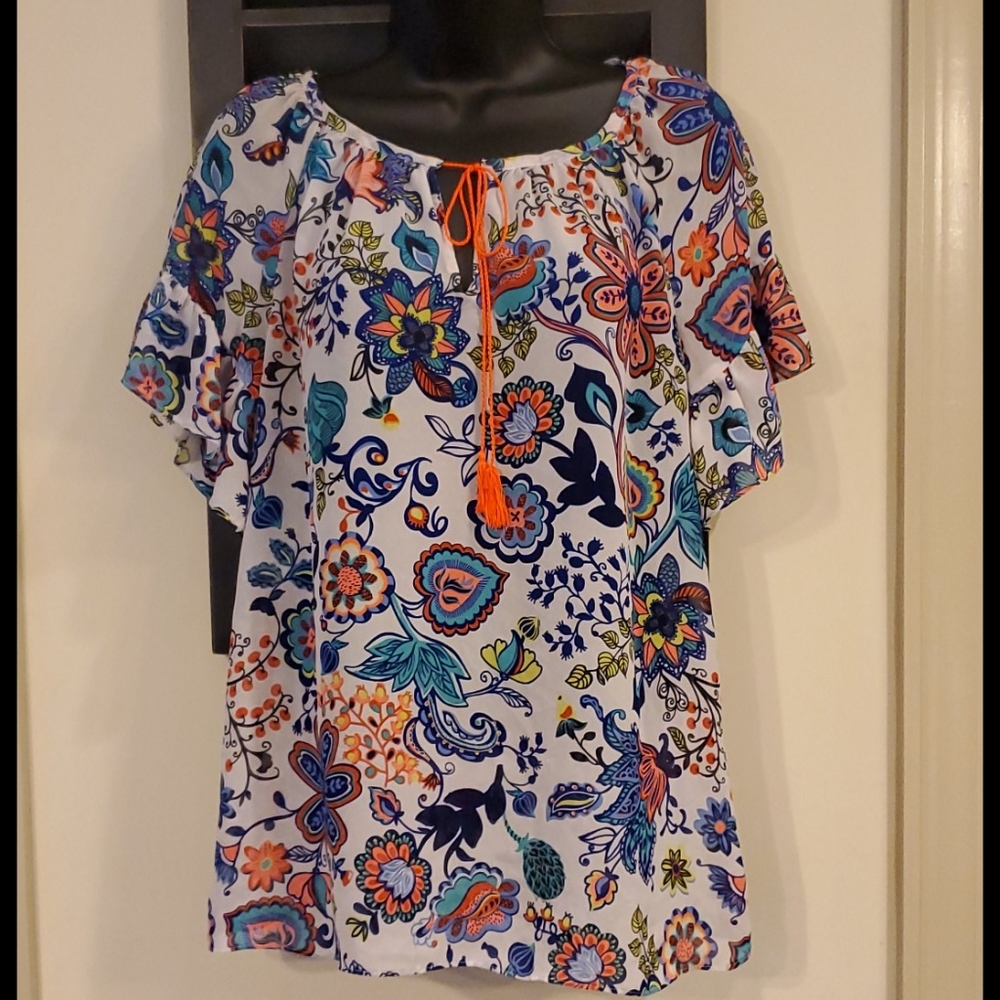 Milly for Design Nation M Floral Top